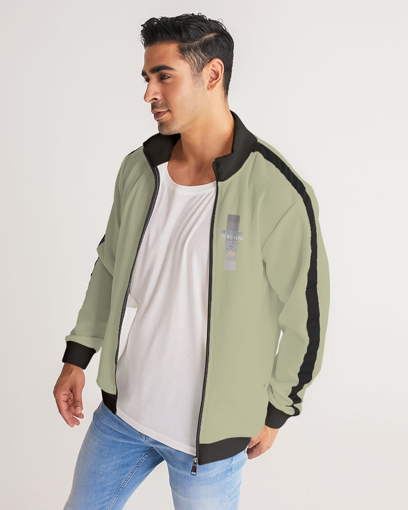 South Asian Silverfox Men's Stripe-Sleeve Track Jacket