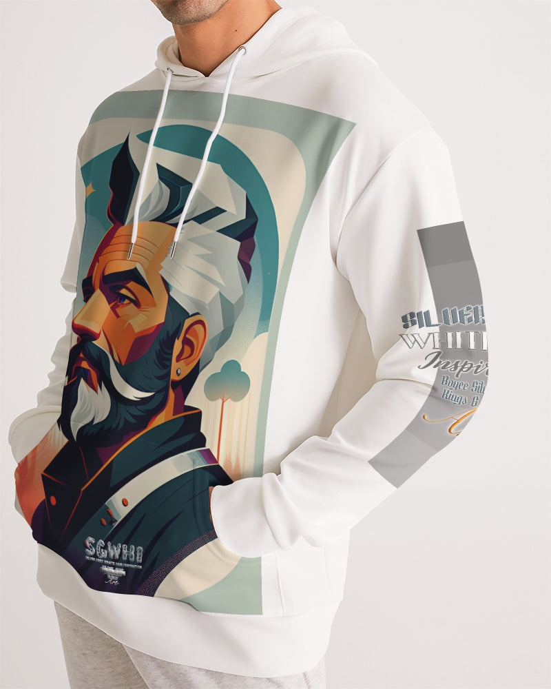 New silver grey Man style Men's All-Over Print Hoodie