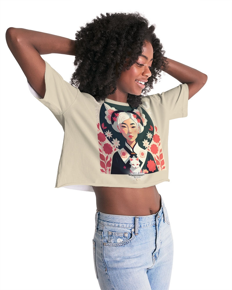 Asian silverfox Women's Lounge Cropped Tee