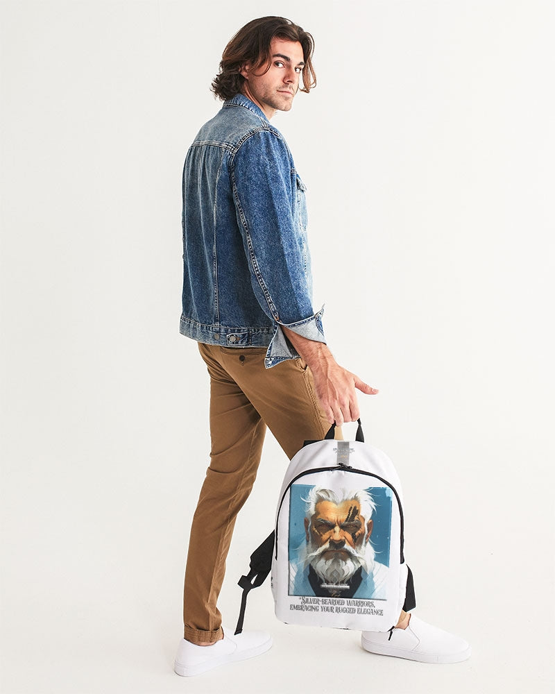 Silver bearded warrior Large Backpack