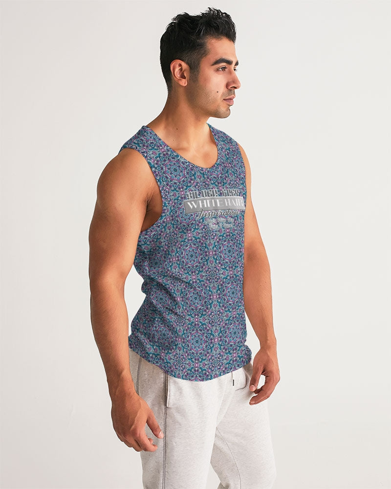 Beautiful mosaic blue pattern Men's Sports Tank