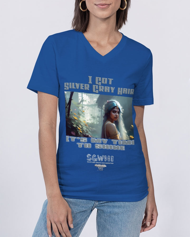 Indian sister to shine Unisex Jersey V-Neck Tee | Bella + Canvas