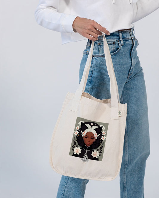 Nubian girl silver fox Organic Cotton Canvas Market Tote | Econscious