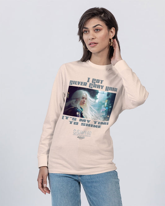 Beautiful white woman my time to shine Unisex Long Sleeve Tee | Lane Seven