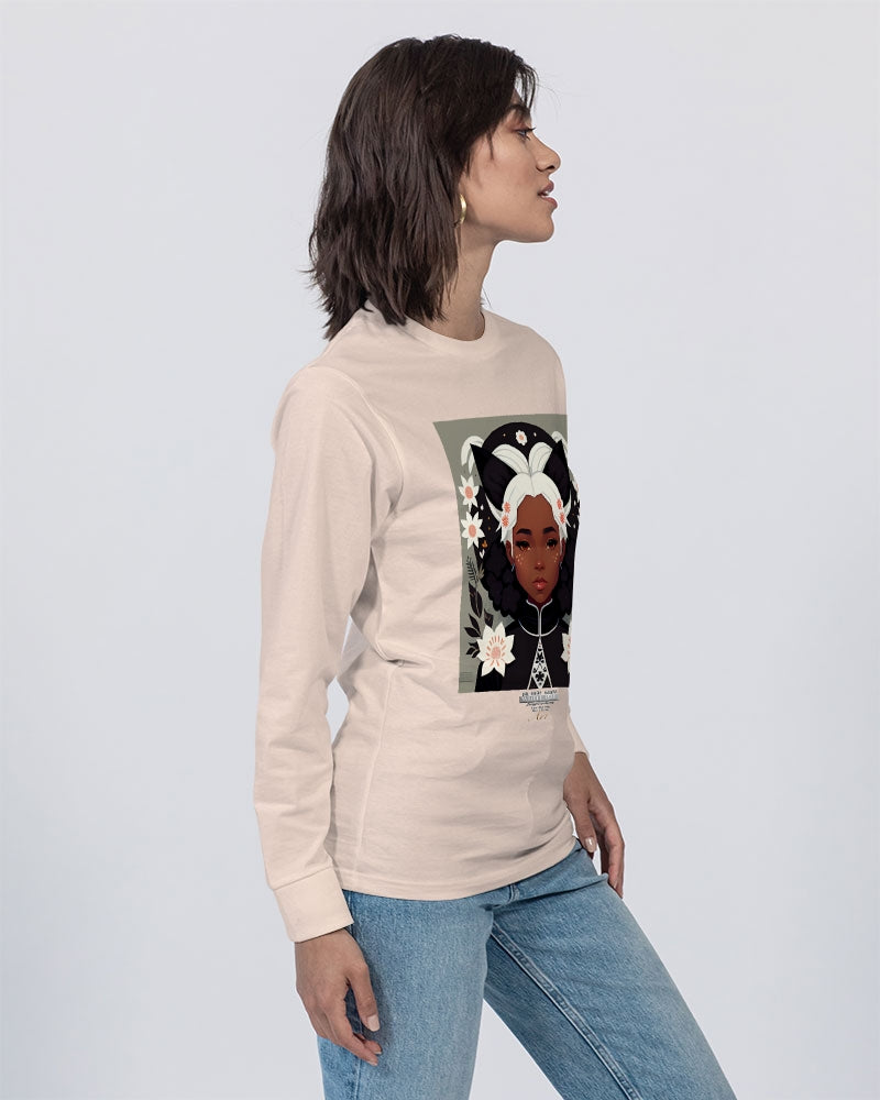 Nubian girl silver fox Unisex Long Sleeve Tee | Lane Seven