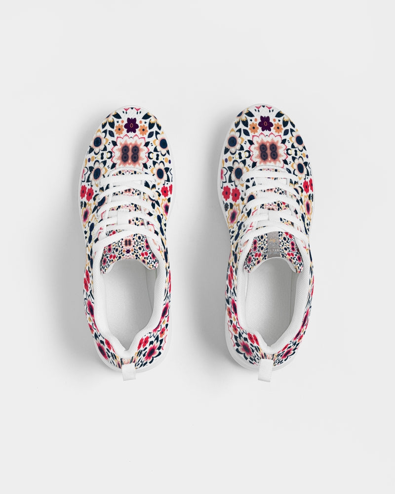 Abstract flower pattern Women's Athletic Shoe