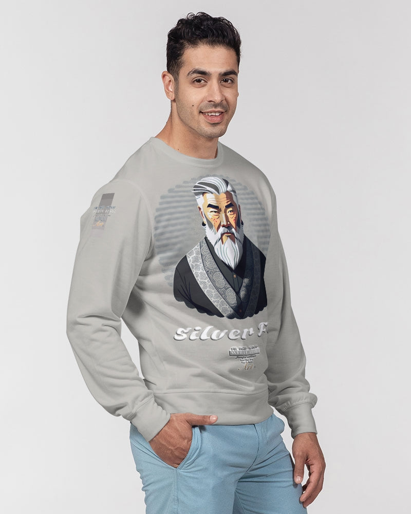 Asian Silverfox Men Men's Classic French Terry Crewneck Pullover