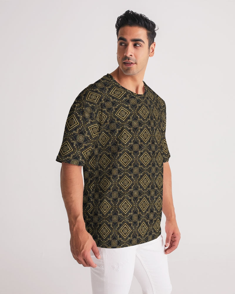 Brown Diamond pattern Men's Premium Heavyweight Tee