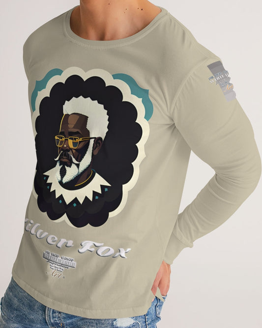 Black gentleman Silverfox Men's Long Sleeve Tee